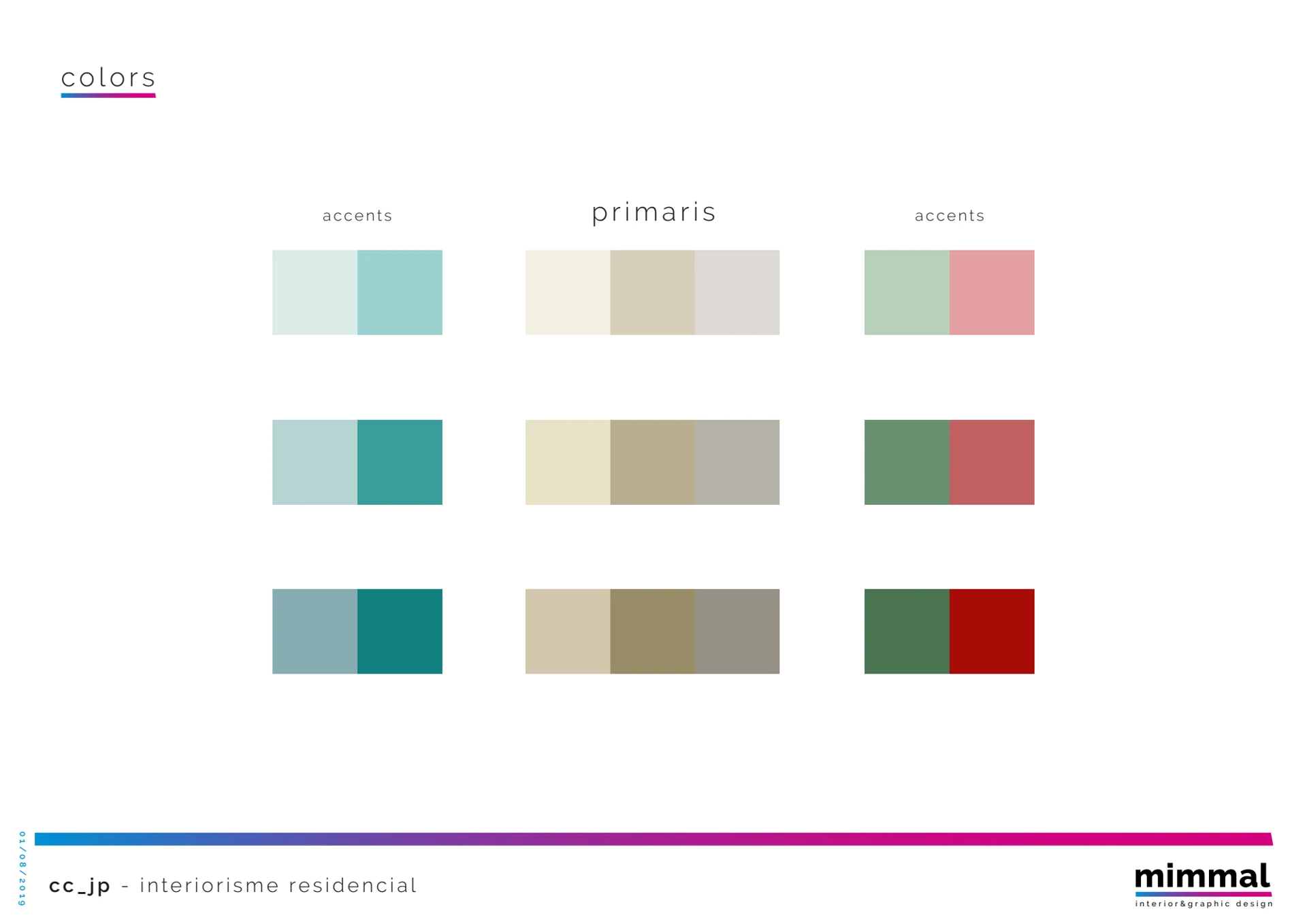 Paleta cromática del proyecto de Cambrils