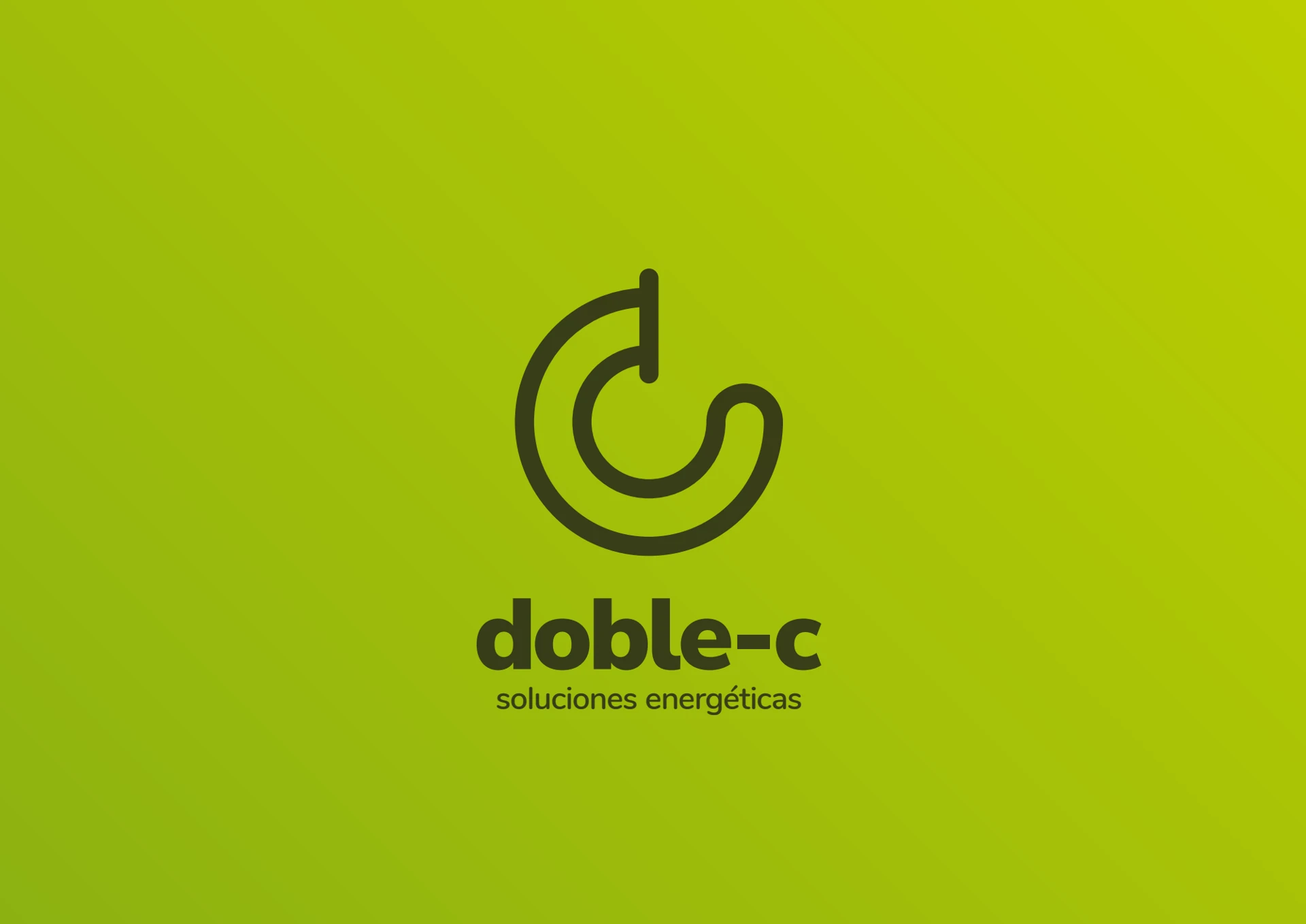 Propuesta de logotipo Doble C sobre fondo verde